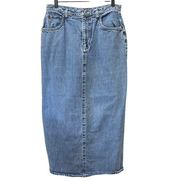 Vintage St John Bay Y2K Denim Midi Maxi Skirt Size 10 - Picture 1 of 9